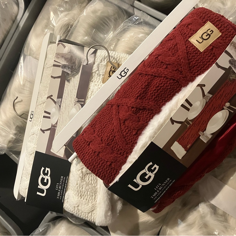 NEW UGG LITA TABLE RUNNER (2) bundle 14x90